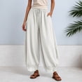 thumbnail image 2 of RUTAYY Women's Pants Knit Lace Capris Solid Color With Pockets Drawstring Elastic Waist Daily Wear Trendy Vibrant Trousers, 2 of 6
