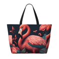 thumbnail image 2 of Fotbe Colorful Floral Flamingo Bolsa de Viaje para Playa - Resistente al Agua, Bolsa Tote de Gran Capacidad y Ligera con 7 Bolsillos para Mujeres y Hombres, 2 of 7