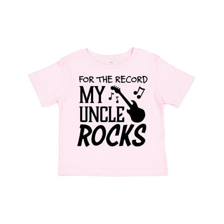 

Inktastic For the Record My Uncle Rocks Gift Toddler Boy or Toddler Girl T-Shirt