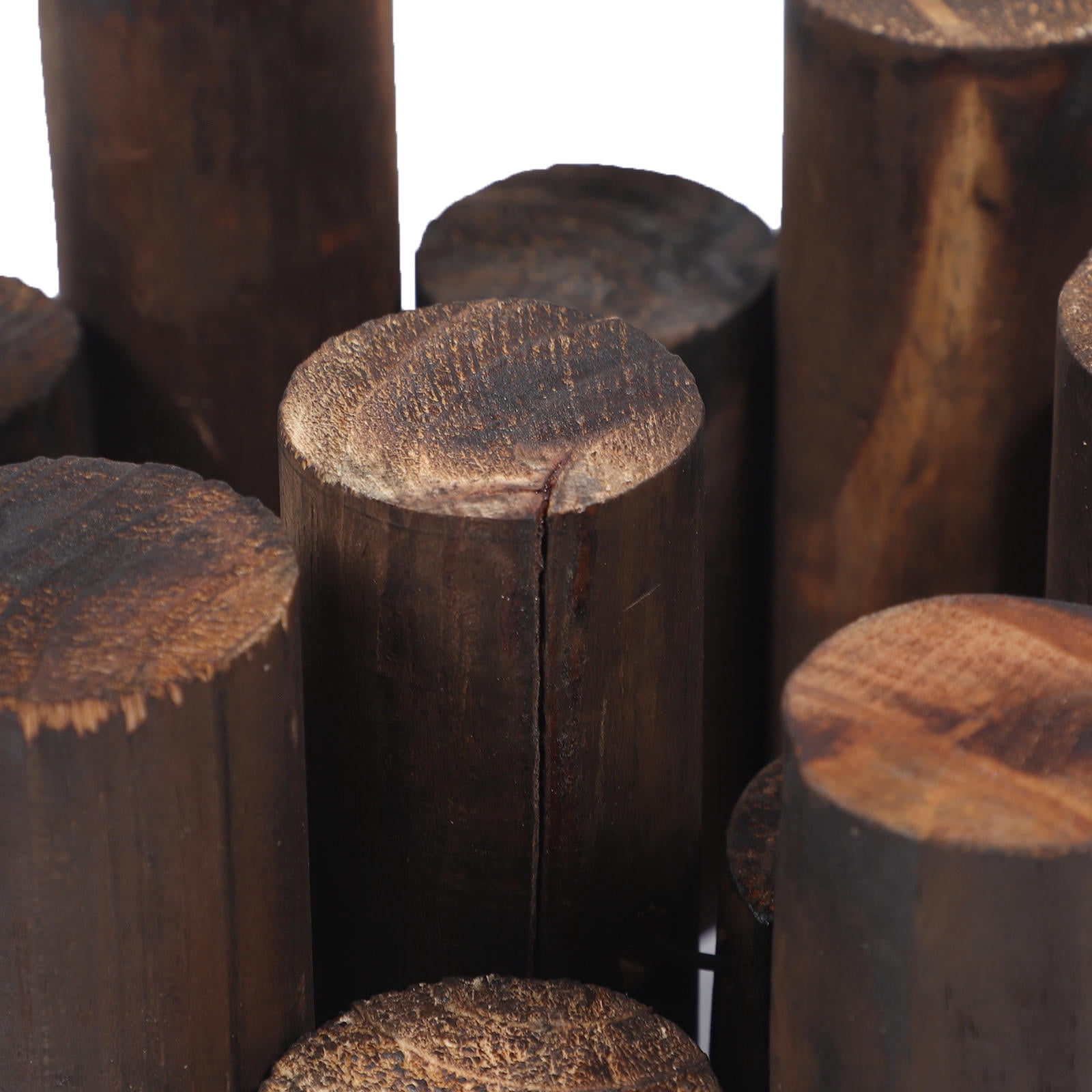 Soimiss Black Wood Garden Fence Outdoor Decorative Edging Border for Landscape and Yard