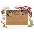 thumbnail image 4 of Inkdotpot Recipe Card 6x4 inch Single-Sided Recipe Design Cards Kraft Floral Recipe Cards Wedding-Bridal Shower-Baby Shower- Pack of 50, 4 of 6