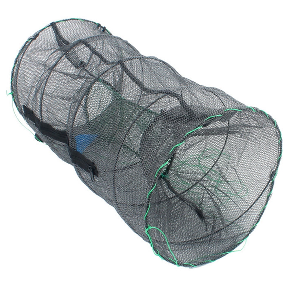 Bestonzon 1PC Foldable Bait Cast Mesh Trap Net Portable Fishing Landing Net  Shrimp Cage for Fish Lobster Prawn Crayfish Crab (Ultra Dense Mesh, Big  Size) 
