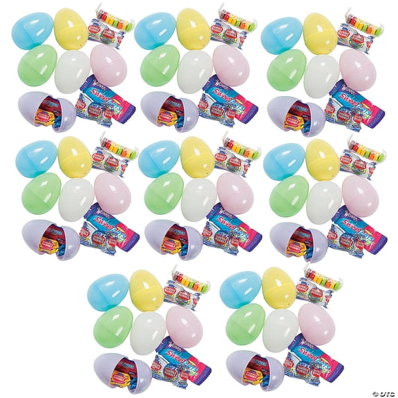 144 Pieces Pastel Candy-Filled Plastic Easter Eggs for Fun Egg Hunts