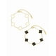 thumbnail image 1 of 2 Pulsera XtellarTrébol Cuatro Acero Inoxidable Regalo Novia Mujer Color Negro con Blanco, 1 of 6