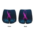 thumbnail image 6 of Goofa Two Human Hands are Holds Ribbon Awareness Printed Women 2 in 1 Running Shorts,Quick Dry Athletic Workout Shorts,High Waisted Athletic Shorts with Liner Pockets-XX-Large, 6 of 9
