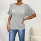 thumbnail image 5 of Blusas de Encaje de Manga Corta con Capucha de Cuello Redondo, 95% Poliéster 5% Spandex Camiseta Superior, 5 of 6