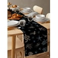 thumbnail image 2 of Table Runner Sea Turtle Jellyfish Table Decoration for Kitchen Dinning Coral Starfish Black Table Decoration for Indoor Outdoor Party Wedding Decor 13x72inch, 2 of 7