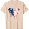 thumbnail image 5 of Mifsaly Heart American Flag Graphic Tee Women Crewneck Short Sleeve Summer Top Soft Stretchy Loose Fit Patriotic Shirt Vacation Daily Wear 4Th Of July T-Shirt XL, 5 of 5