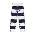 thumbnail image 4 of Sigee Anchors Print Men's Pajama Pants - Soft Lounge Sleep Bottoms with Elastic Waistband and Pockets-Small, 4 of 9