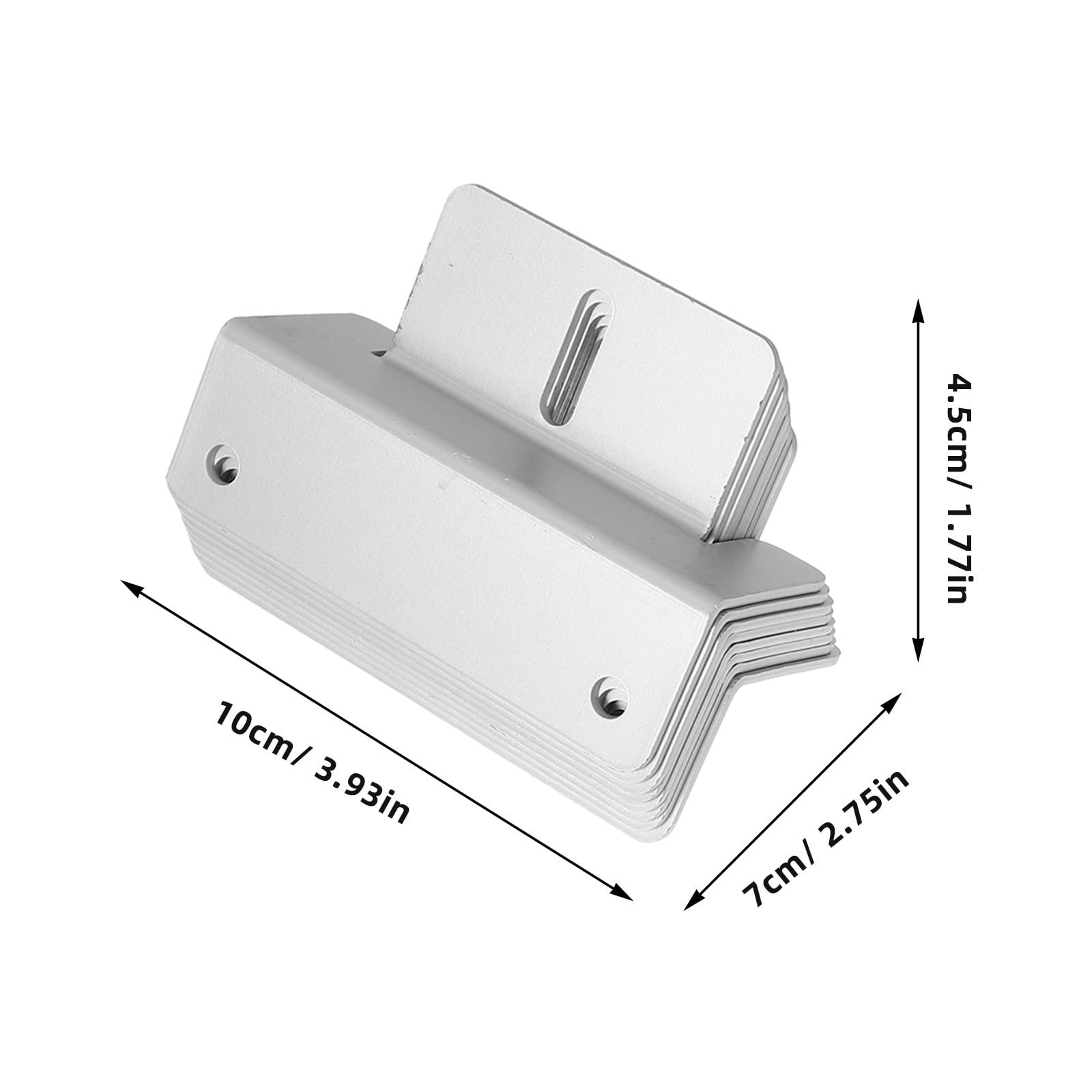 GOOHOCHY  8 Pcs Solar Panel Support Mounting Hardware Z Clips Brackets Silver