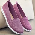 thumbnail image 6 of Domzle Women Flats Slip On Walking Shoes Soft Breathable Mesh Loafers Lightweight Flexible Casual Flats Comfortable Non Slip Driving Shoes Purple, 6 of 6