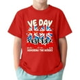 thumbnail image 1 of T-shirt d'Été à Manches Courtes Col Rond Imprimé Drapeau pour Garçons Bébés Enfants Taille 2-3T, 1 of 3