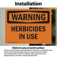 thumbnail image 3 of (2 Pack) Herbicides In Use OSHA Warning Sign 10 Inch X 7 Inch Vinyl Label Decal Sticker Weather Resistant, UV Protected for Workplace, Business, and Construction Site, Made in the USA, 3 of 7