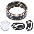 thumbnail image 2 of Wearable Smart Ring, 5ATM Water Proof Sleep Tracking Gold Stainless Steel Fitness Tracker Smart Ring Display Screen  for Cycling for Women Type 8,Type 9,Type 10, 2 of 7