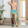 thumbnail image 6 of Lsque Sunshine Cloud Cute Cat Print Men's Pajama Pants, Lounge Pant - Comfortable Home Wear,Elastic Waistband, Stylish Design-Small, 6 of 9