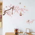 thumbnail image 2 of Pegatinas de pared JAMW Flores rosas estilo chino 11.8 W x 17.7 H, 2 of 5