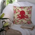 thumbnail image 3 of Octopus Shabby Chic Yellow Roses Fabric Decorative Pillow, 3 of 4