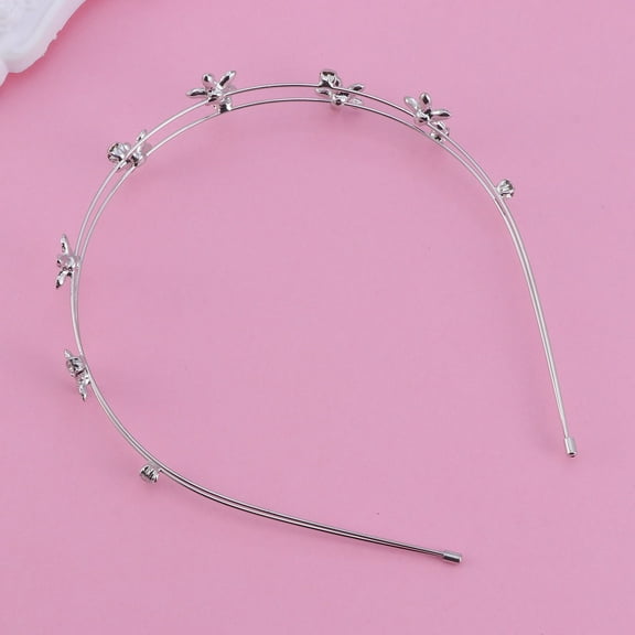PENIKOKO Bridal Hair Band in Silver Alloy with Rhinestone kle for Wedding Occasions