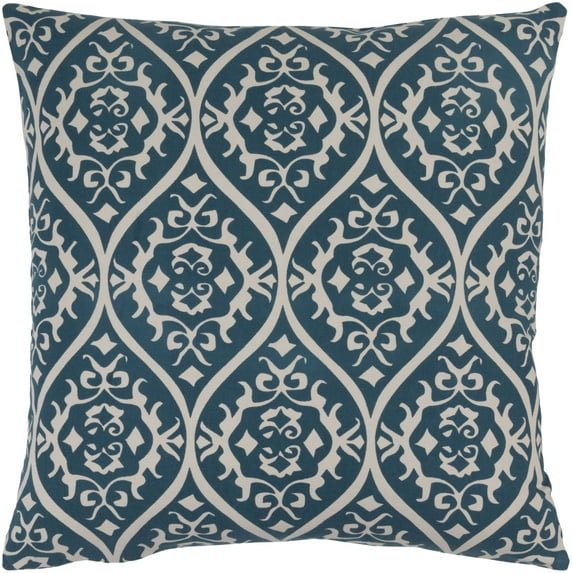 Surya SMS-1-1818D Somerset 18" Wide Square Ogee Cotton Covered Down Filled Accent Pillow