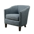 thumbnail image 2 of Madison Park Fremont 29.75" Modern Fabric and Birch Barrel Arm Chair in Blue, 2 of 5