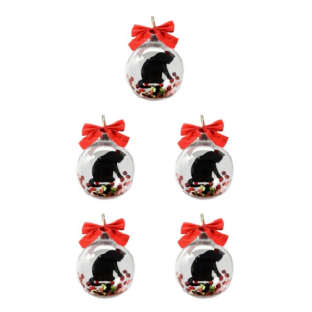 Inteprter Adorno para árbol de Navidad, bola de adornos transparentes para exhibición navideña hermosa, decoración para árbol de Navidad Type2 NO2