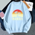 thumbnail image 2 of Bmisegm Chandails en Molleton Mode pour Femmes Col Rond Mignon Pull Manches Longues Tops Chandail à Capuchon Chandails en Molleton Décontractés pour Femmes Bleu Ciel L, 2 of 3