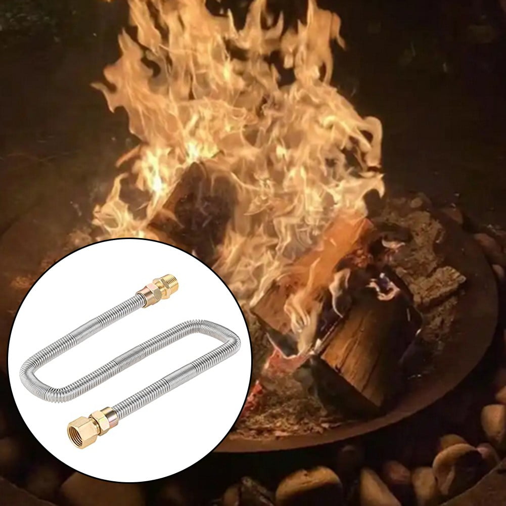 Arkzeo Propane Fire Corrugated Hose Tube 24" Corrugated Hose Gas Line For Fireplace