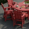 thumbnail image 3 of Wildridge Heritage 7-Piece 60" Pub Counter Set, Cardinal Red - Outdoor Weather Resistant Recycled Plastic Furniture for Patio, 3 of 7