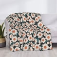 thumbnail image 3 of Honeii Daisies Flowers print throw blanket, crafted from cozy cotton flannel, offers versatile home decor as a bedding suitable for all seasons.-, 3 of 6