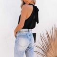 thumbnail image 5 of Blusa de cuello halter para mujer, blusas de gasa de verano, camiseta sin mangas, camiseta casual, blusa elegante, 5 of 5