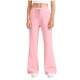 thumbnail image 4 of Amzcrzy Pantalones de Sudadera para Mujer de Pierna Ancha Suaves - Pantalones Casuales de Cintura Alta con Cordón Elástico, Color Sólido Clásico, con Bolsillos y Corte Acampanado, Tallas S-2XL Rosa, 4 of 9