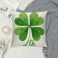 thumbnail image 2 of Nawypu AVOIN Watercolor Shamrock Lucky Clover Throw Pillow Cover,  St Patricks Day Cushion Case Decoration for Sofa Couch, 2 of 5