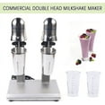 thumbnail image 2 of Double Head Milkshake Maker Machine, 560W Drink Mixer Milkshake Mixer with 2 Stainless Steel Cups,2-Speed Adjustable  Milkshake Machine for Malted Milk, Soft Ice Cream, 2 of 7