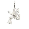 thumbnail image 1 of Sterling Silver 30" .8mm Box Chain Partially 3D Small Frog Pendant Necklace, 1 of 2