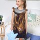 thumbnail image 4 of Balery Portrait Of Cow With Its Baby Cow Camisón de princesa para niñas, pijama de algodón con mangas abullonadas, suave y bonito.-Large, 4 of 6