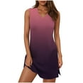 thumbnail image 2 of Xixinqiwan No Boundaries Dresses for Women,Tank Dress for Women Casual V Neck Sleeveless Mini Sundress Beach Vacation Summer Dresses, 2 of 7