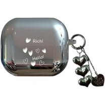 Case for Samsung Galaxy Buds 3/Buds 3 Pro,Silver Earphone Soft Protective Cover,Shockproof Earbuds Shell for Boys Girls (A)