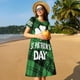 thumbnail image 4 of Easygdp St Patrick's day para Vestido Transpirable de Mujer, Vestido Suelto de Manga Corta con Pliegues y Bolsillos para el Verano, 4 of 6