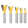 thumbnail image 1 of 5 Pcs Woodworking Dovetail Router Bit Dovetail End Milling Cutter Bit for Wood Process, 1 of 3