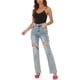 thumbnail image 2 of INSPIRAR CHIC Mono con tirantes para mujer, ajuste slim, con cadena, escote en V, tops casuales, XS, negro, 2 of 6