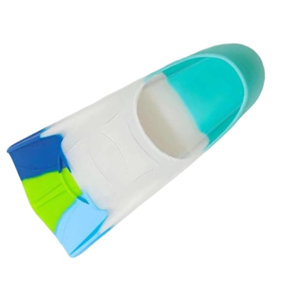 Aletas de natación para niños, portátiles, para entrenamiento profesional de snorkel. Azul S