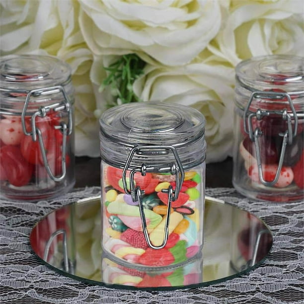 Efavormart 12 Pack Plastic Candy Jars Favor Container For Wedding Favors Gifts Walmart Com Walmart Com
