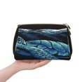 thumbnail image 4 of Picia Ocean Turtle Print Leather Makeup Bag Make Up Bag Travel Toiletry Bag for Her Girlfriend Teacher Teen Girl Gifts, 4 of 8