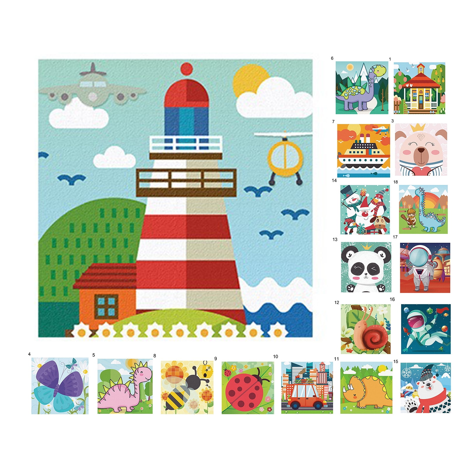 shenmeida 24Pcs/Set Paper Jigsaw Puzzles for Kids Toddler Puzzles Hand