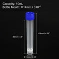 thumbnail image 2 of Unique Bargains 10mL Plastic Test Tubes, 20 Pack Frozen Test Tube Vial Container Storage Screw Cap, Blue Clear, 2 of 6