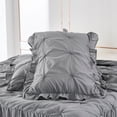 thumbnail image 4 of MallenHome Pintuck Ruffle Skirt Quilt/Bedspread/Coverlet Set Gray Color King Size, 4 of 6