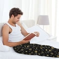 thumbnail image 5 of Logiee Gold Dog Paw Print Pajama Pants for Men,Men’s Pajama Bottoms,Mens PJ Pants with Pockets & Button Fly-Small, 5 of 6