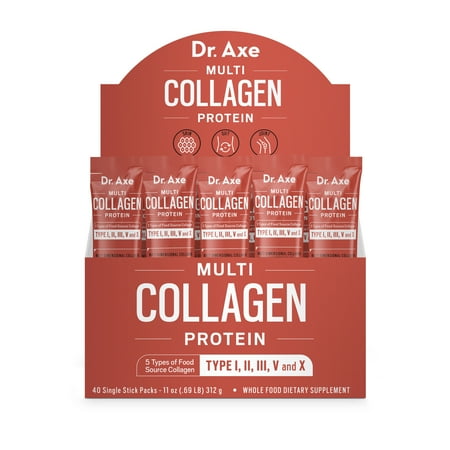 Ancient Nutrition, Dr. Axe Multi Collagen Protein, Stick Packet Tray, 40 Servings