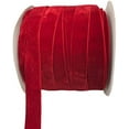 thumbnail image 1 of 10 Yards Velvet Ribbon Spool (Red  5/8"), 1 of 5