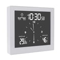 thumbnail image 3 of Reloj de pared digital LCD, impermeable, ducha, baño, temporizador, alarma, temperatura, medidor de humedad, color blanco Scienceny HA002356-02B, 3 of 6